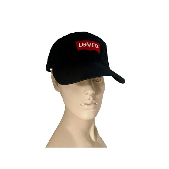 Vintage Levi’s Baseball Hat, LEVI’S Logo Cap, Black Levi’s Ball Cap Red Logo - Picture 8 of 8